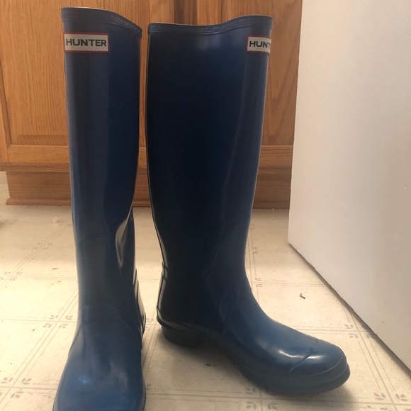 Hunter Shoes - Hunter Rainboots, Teal, Size 10